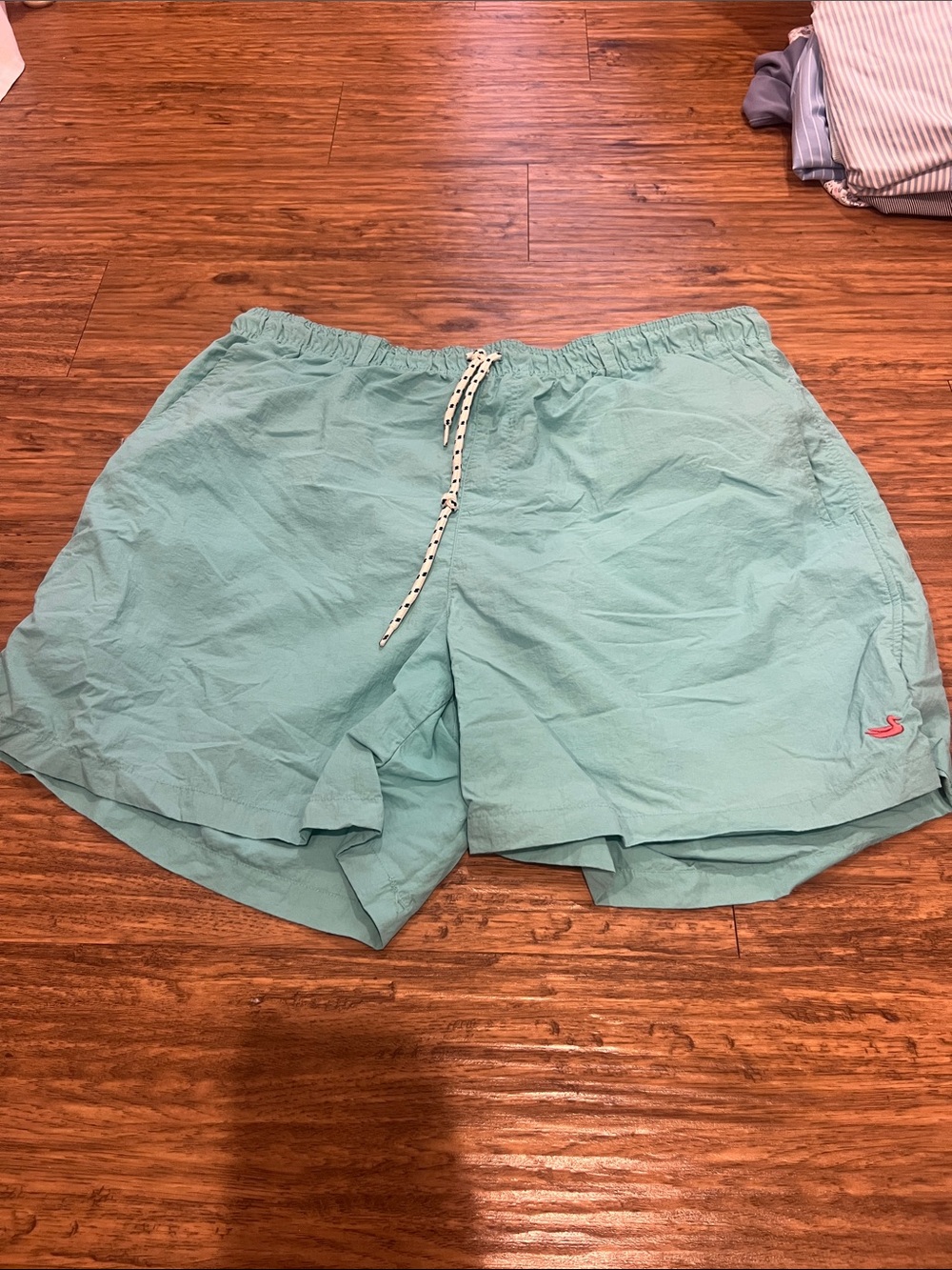 Southern Marsh Mint Green Swim Trunks with Back Zip Pocket
